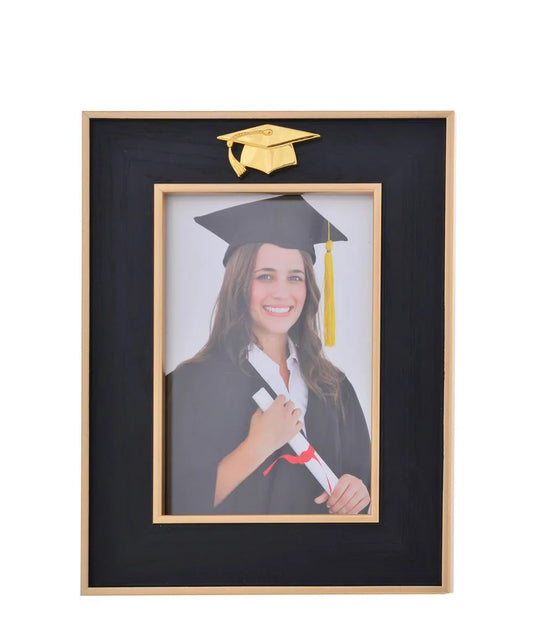 Graduation Golden Photo Frame 4 x 6 "