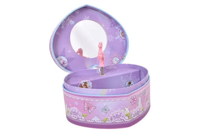 Princess and Her Pony Heart Shaped Musical Jewelry Box