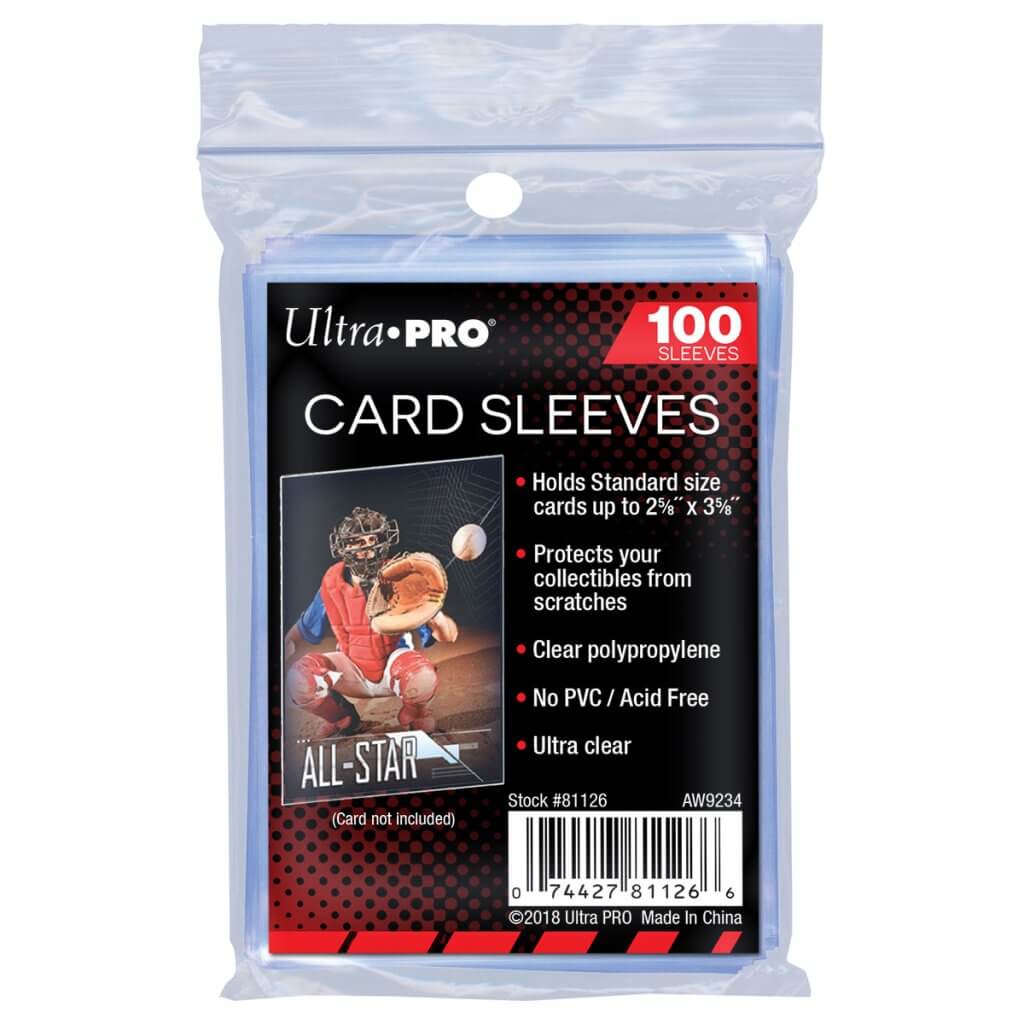 ULTRA PRO Soft Card Sleeves 100pc - 2 5/8" x 3 5/8"