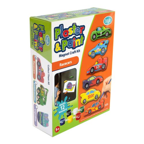 Plaster and Paint Magnet Craft Kit - Racing Cars