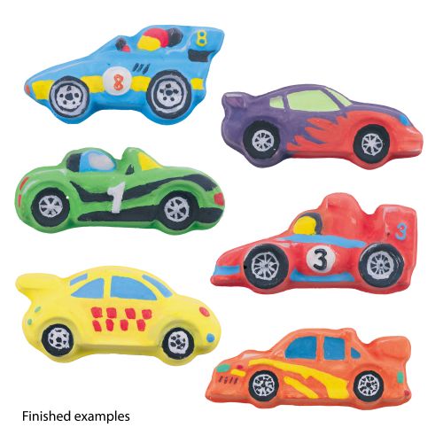 Plaster and Paint Magnet Craft Kit - Racing Cars