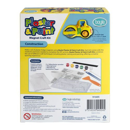 Plaster and Paint Magnet Craft Kit - Construction