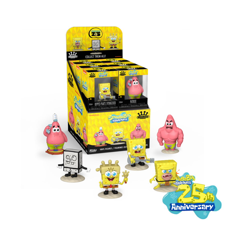 Spongebob Squarepants 25th Anniversary Funko Mini Vinyl Figure Assortment