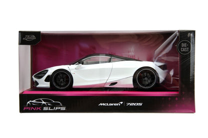 Jada Toys Pink Slips White McLaren 720S 1:24 Scale Diecast Model Car