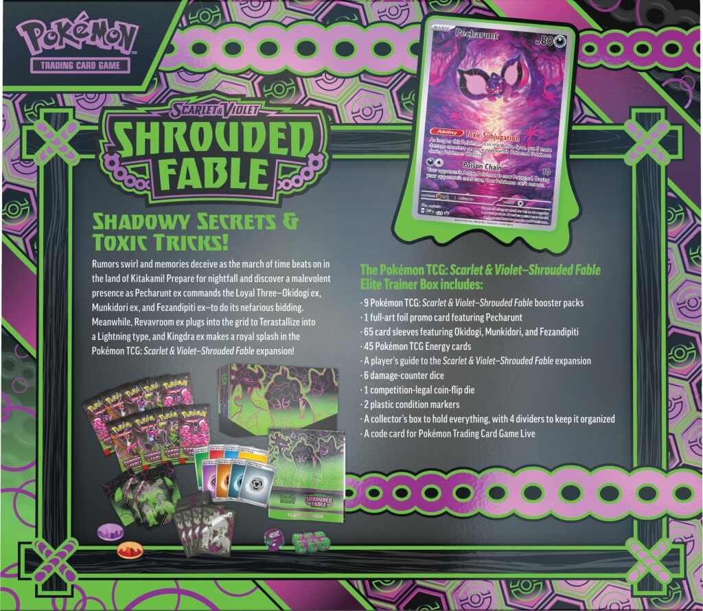 POKEMON TCG Scarlet & Violet 6.5 Shrouded Fable Elite Trainer Box