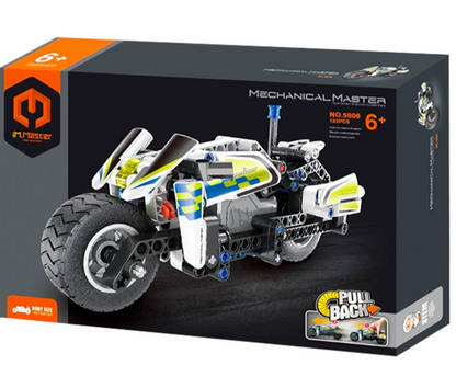 iM Master 193 pce Pull Back Police Motorbike Building Blocks Toys