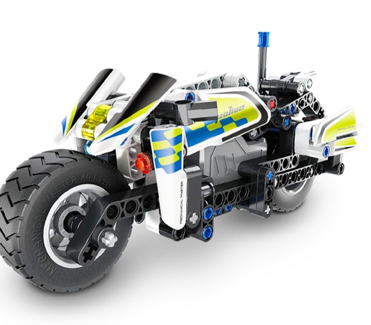 iM Master 193 pce Pull Back Police Motorbike Building Blocks Toys