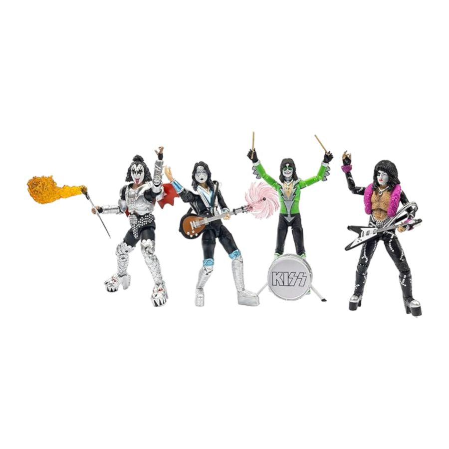 Kiss - The Band Vegas Outfits 4-Pack BST AXN 5" Figure Set&nbsp; SDCC Exclusive&nbsp;