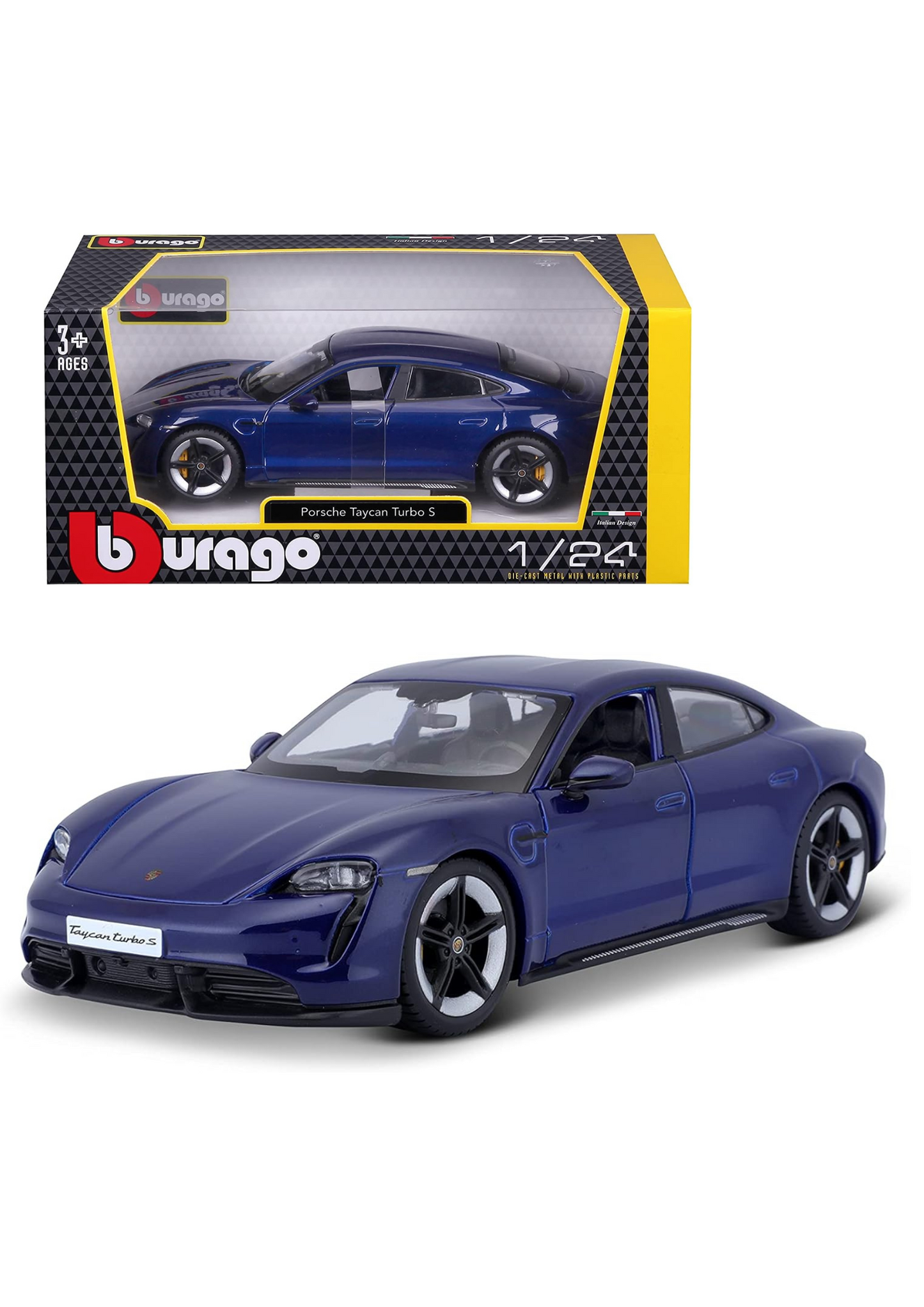 Bburago 1:24 2021 Porsche Taycan Turbo S Car Diecast Model