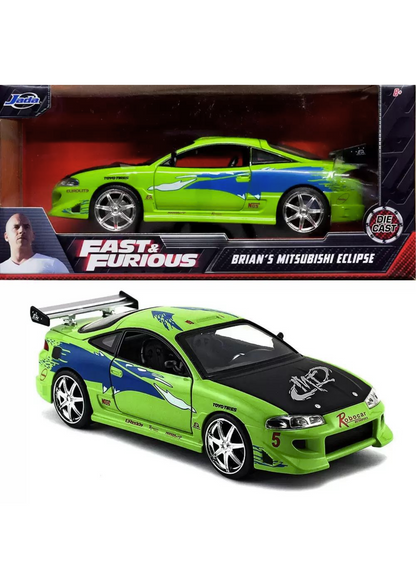 Fast and Furious Mitsubishi Eclipse 1:24 Scale Hollywood Ride Diecast Model Car