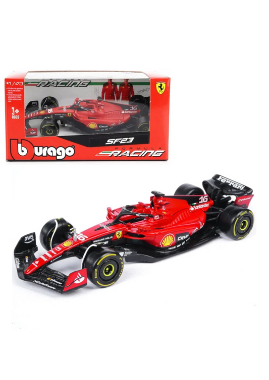 Bburago 1:43 F1 Racing 2023 Ferrari SF-23 #16 Charles Leclerc Scale Diecast Car