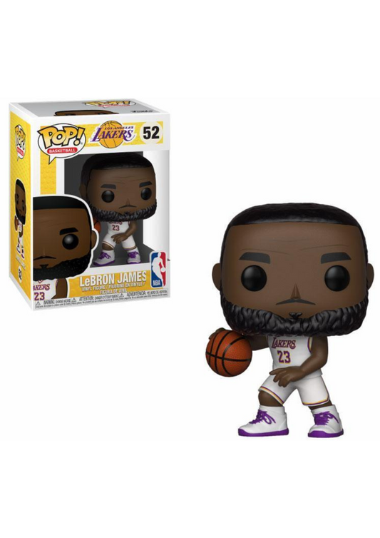 NBA Lakers Lebron James White Uniform Pop! Vinyl Figure