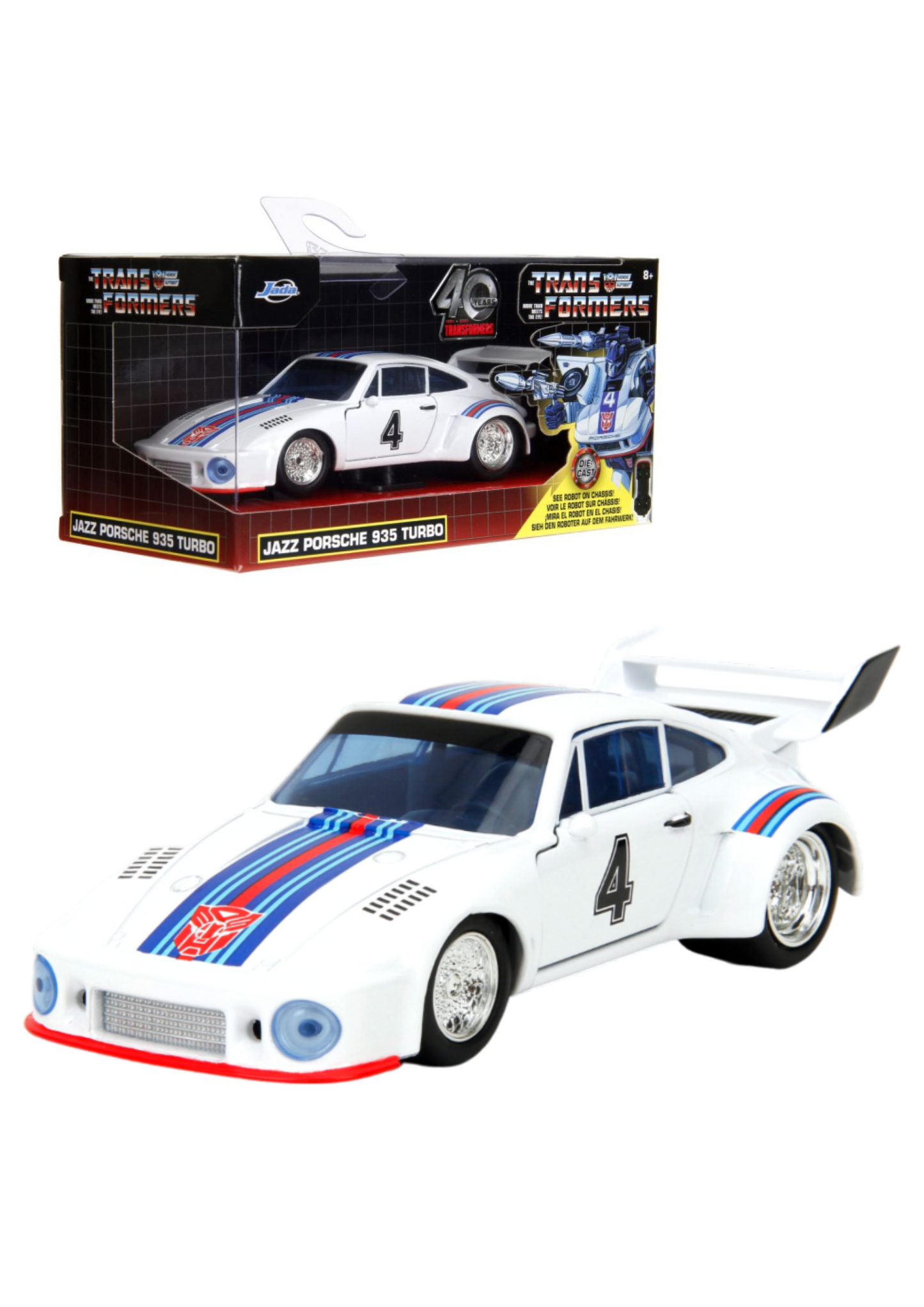 Transformers G1 Jazz 1976 Porsche 935 1:32 Scale Diecast Vehicle