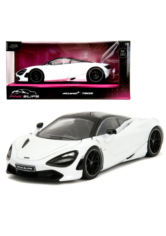 Jada Toys Pink Slips White McLaren 720S 1:24 Scale Diecast Model Car