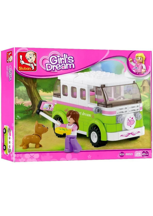 Sluban Compatible Building Blocks Bricks Set - TOURING WAGON