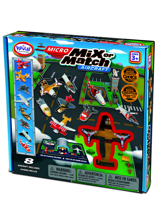 Popular Playthings MIX OR MATCH AIRCRAFT Micro Click Kids Activity Toys