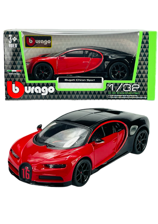 Bburago Bugatti Chiron Sport Red 1:32 Scale Diecast Model Car