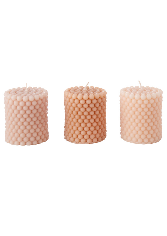 Amalfi Scented Bubble Candle Set of 3 Gardenia Scented Wax Candles