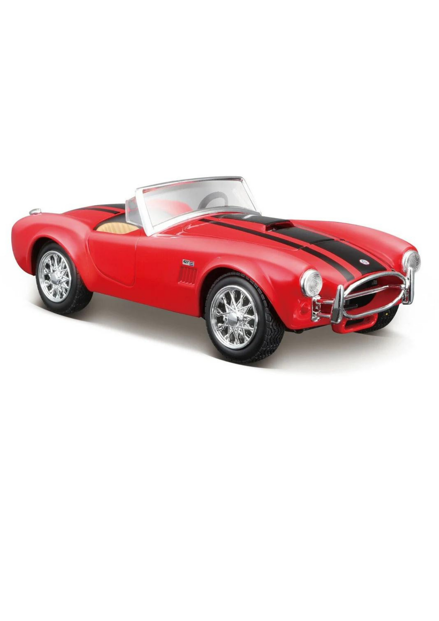 1965 Shelby Cobra 427 RED 1:24 Diecast Model Car By Maisto