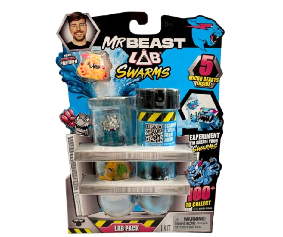 Mr Beast Lab Swarms 5 Pack Lab Micro Beasts Ultra Rare Panther Assorted