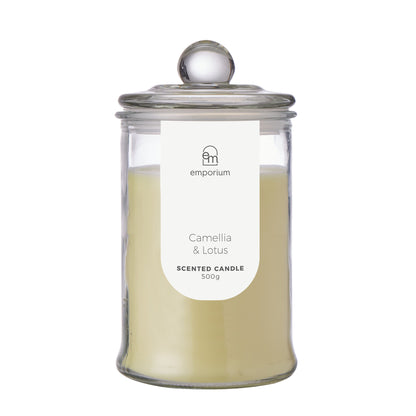 Emporium Scented Candle Jar Camellia Lotus 500g