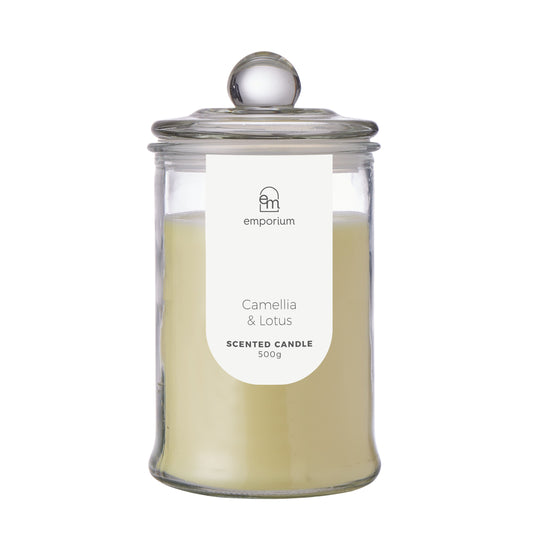 Emporium Scented Candle Jar Camellia Lotus 500g