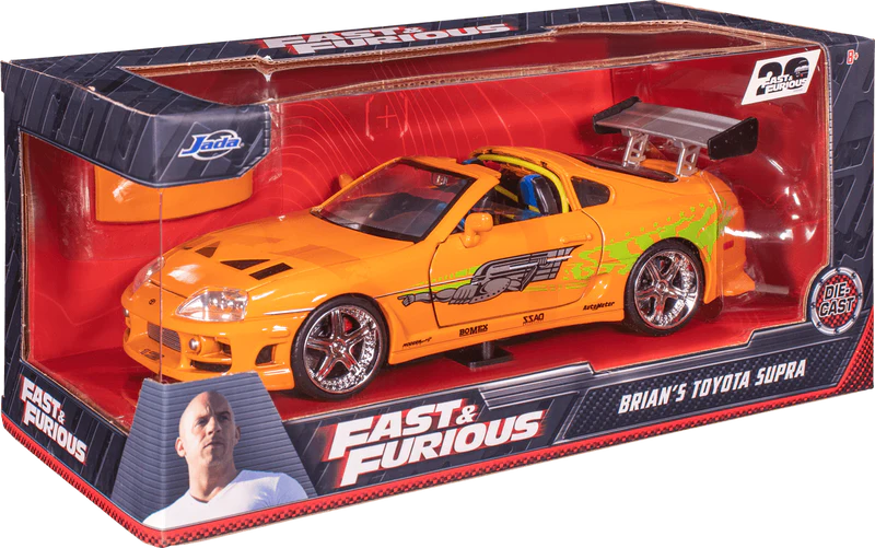 Fast and Furious 1995 Brian's Toyota Supra OR 1:24 Scale Diecast Model Car