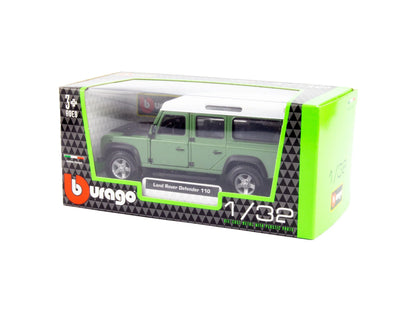 Bburago Land Rover Defender 110 Green 1:32 Diecast Model Car