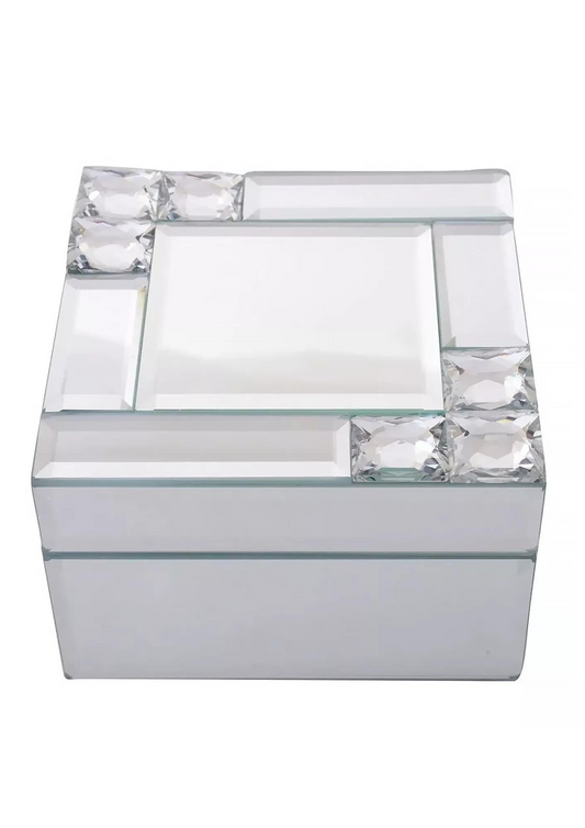 Mirror Crystal Jewellery Box By Gibson Gifts