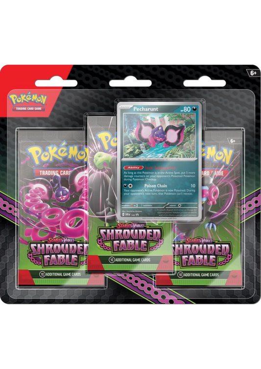 POKEMON TCG Scarlet & Violet 6.5 Shrouded Fable 3 Pack Blister