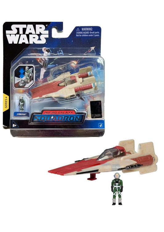 Star Wars Micro Galaxy Squadron A-Wing Series 4 Vehicle and Figures