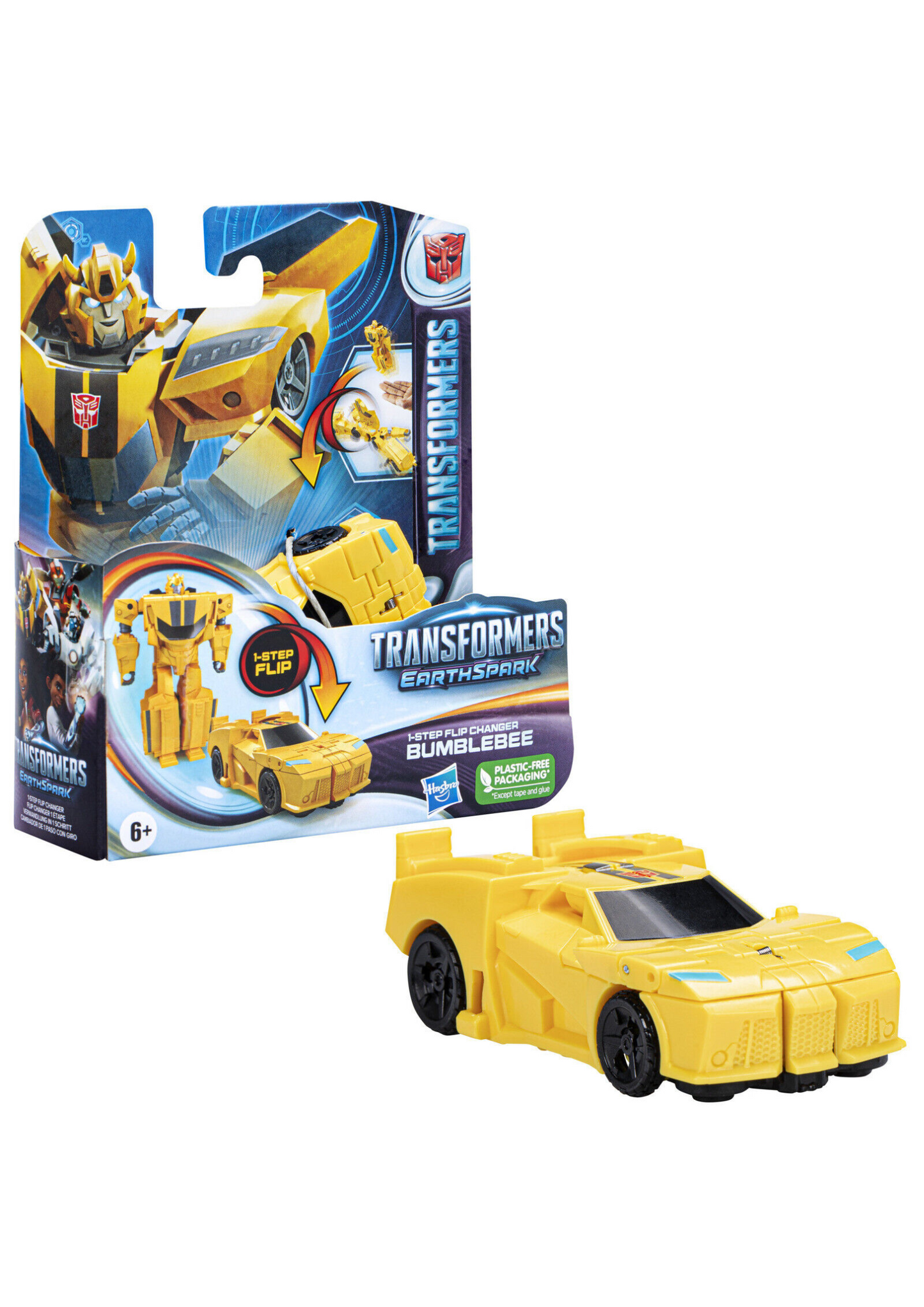 Transformers EarthSpark Flip Changer Bumblebee Transforming Action Figure