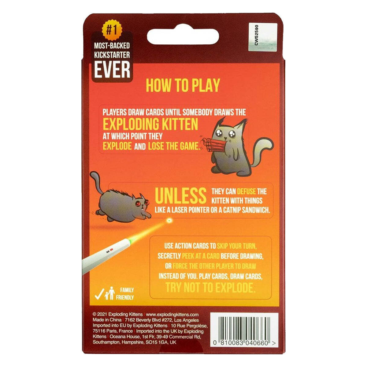 Exploding Kitten 2 Player Edition Card Game