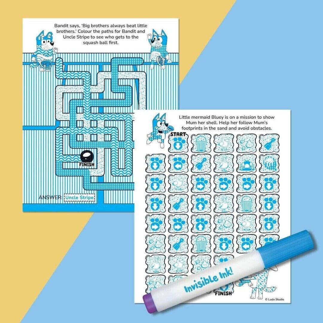 INKredibles Bluey Invisible Game Book