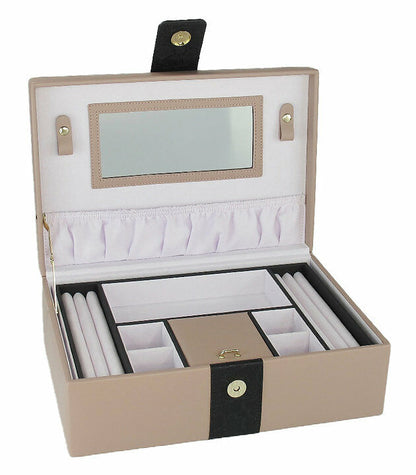 Large Luxury Jewelry Organiser Box in Nude Pink