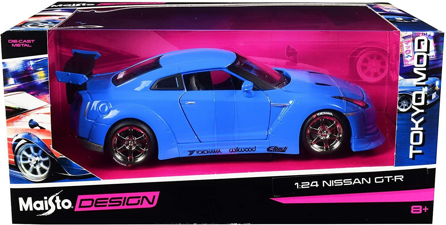 Tokyo Modern NISSAN GT-R BLUE 1:24 Diecast Model Car By Maisto