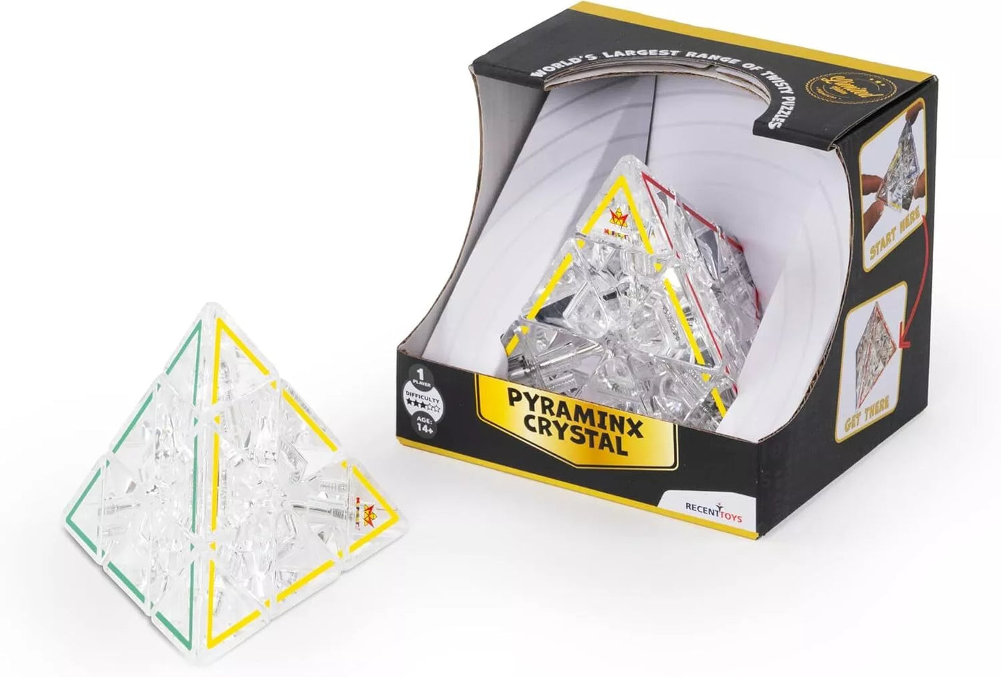 Meffert Crystal Pyraminx Twist and Solve Puzzle Cube