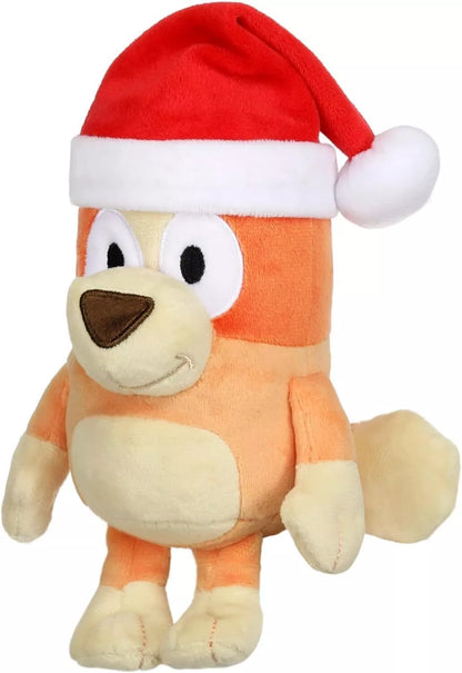 Bluey OR Bingo Christmas Festive Bluey Santa Hat 8 inch Plush