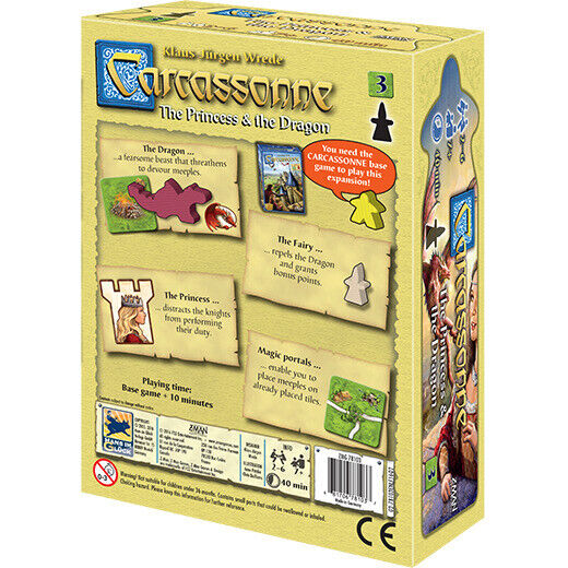 Carcassonne Board Game Expansion 3 The Princess & the Dragon