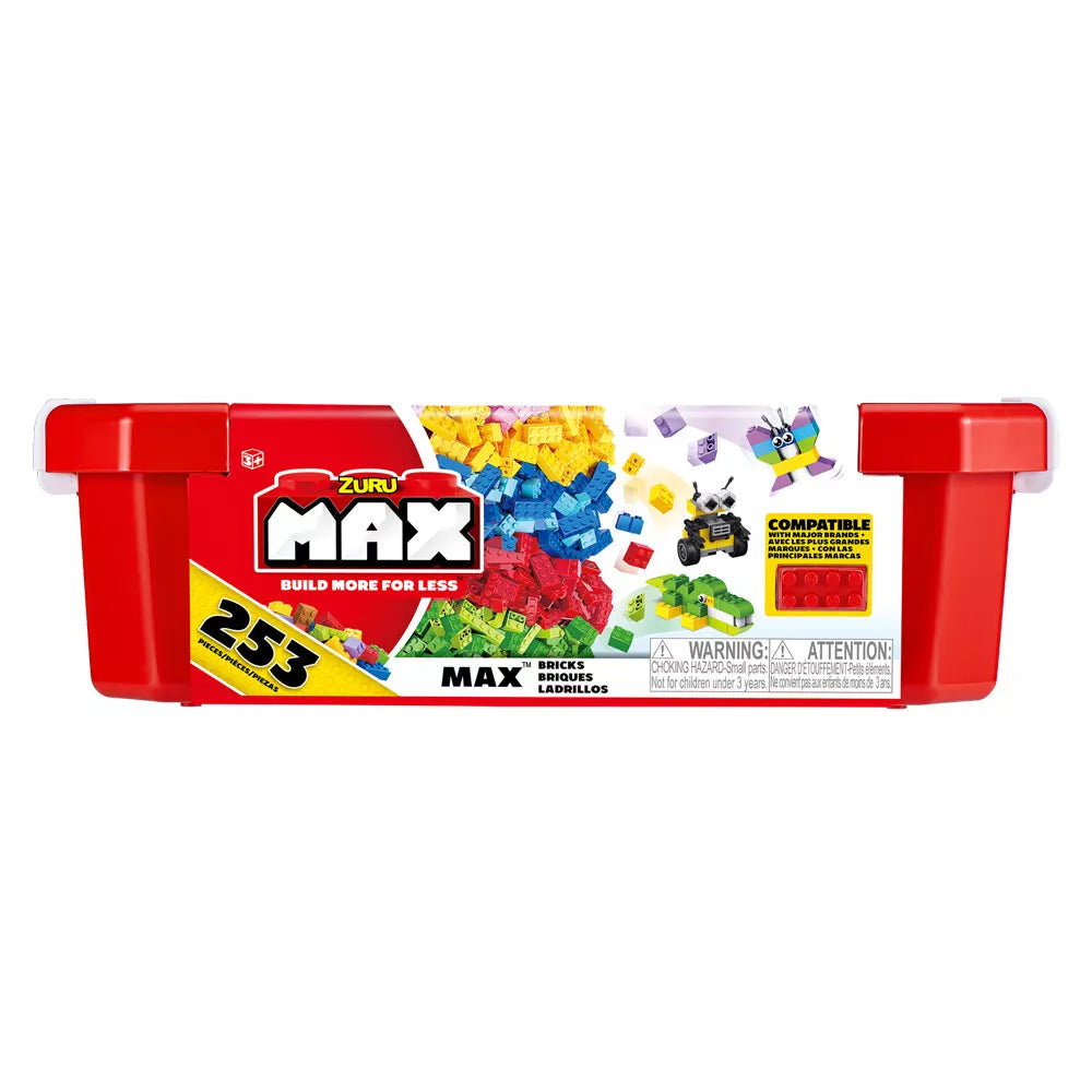 Zuru Max Build Construction Value Tub Bricks Kids Building Play Toy 253 pcs