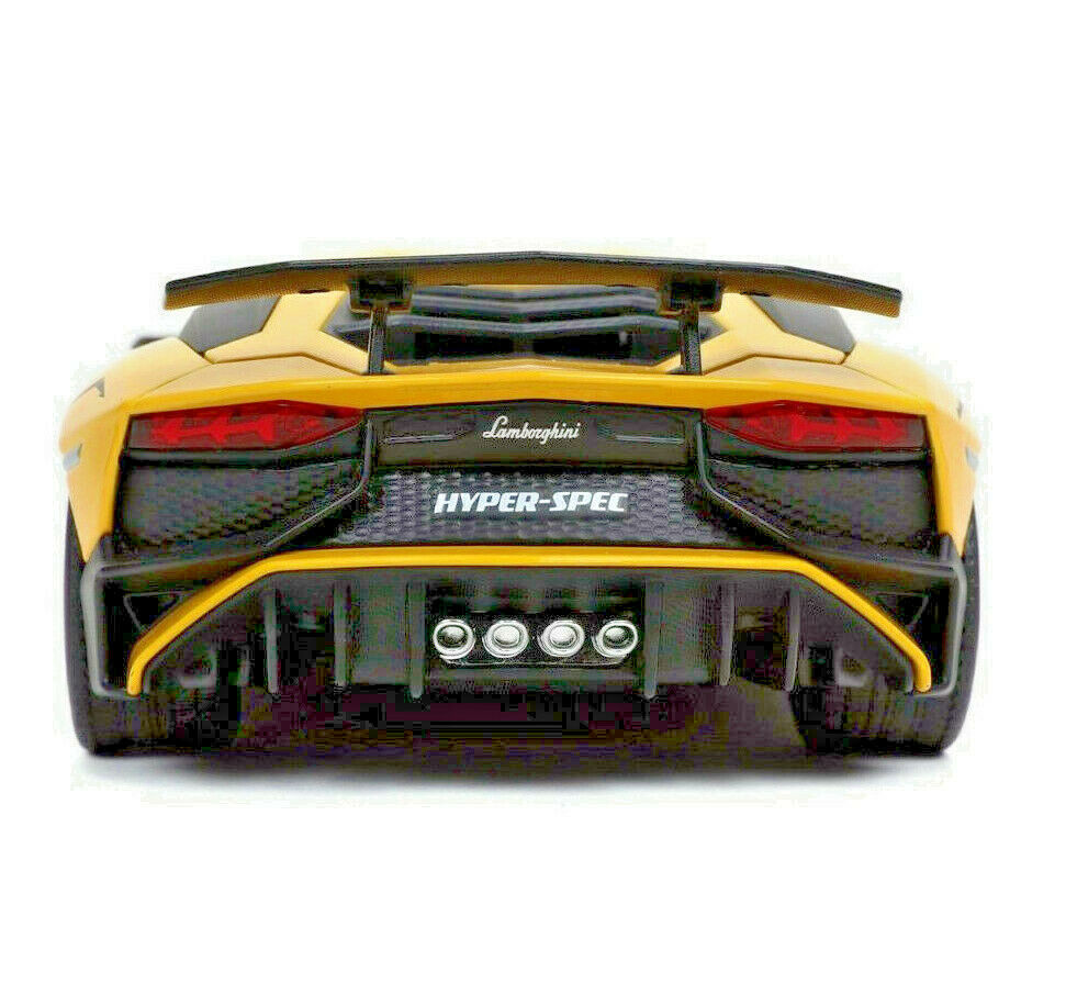 HyperSpec 2017 Lamborghini Aventador SV Yellow 1:24 Diecast Model Car By Jada