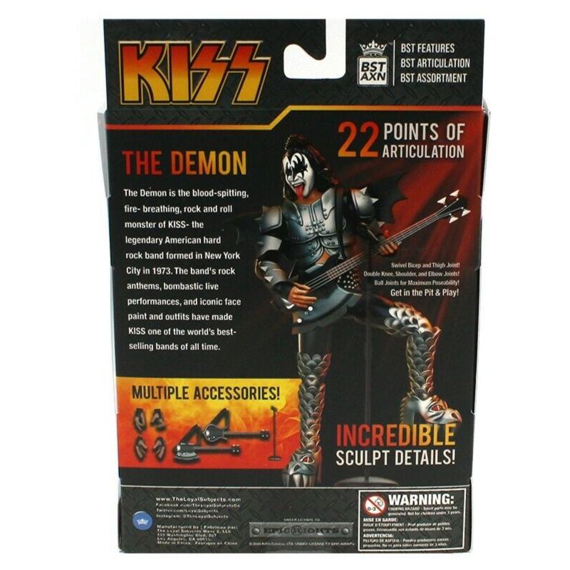 The Demon Gene Simmons Kiss Destroyer Tour BST AXN 5" Action Figure NEW