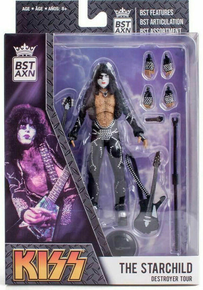 The Starchild Paul Stanley Destroyer Tour BST AXN 5" Action Figure NEW