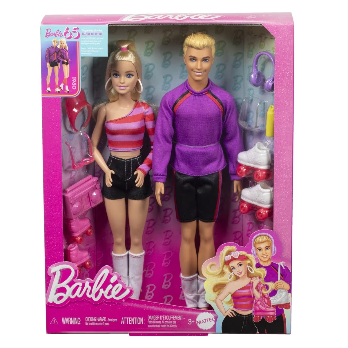 Barbie Fashionistas 65th Anniversary: Barbie & Ken Roller-Skating Fashion Dolls