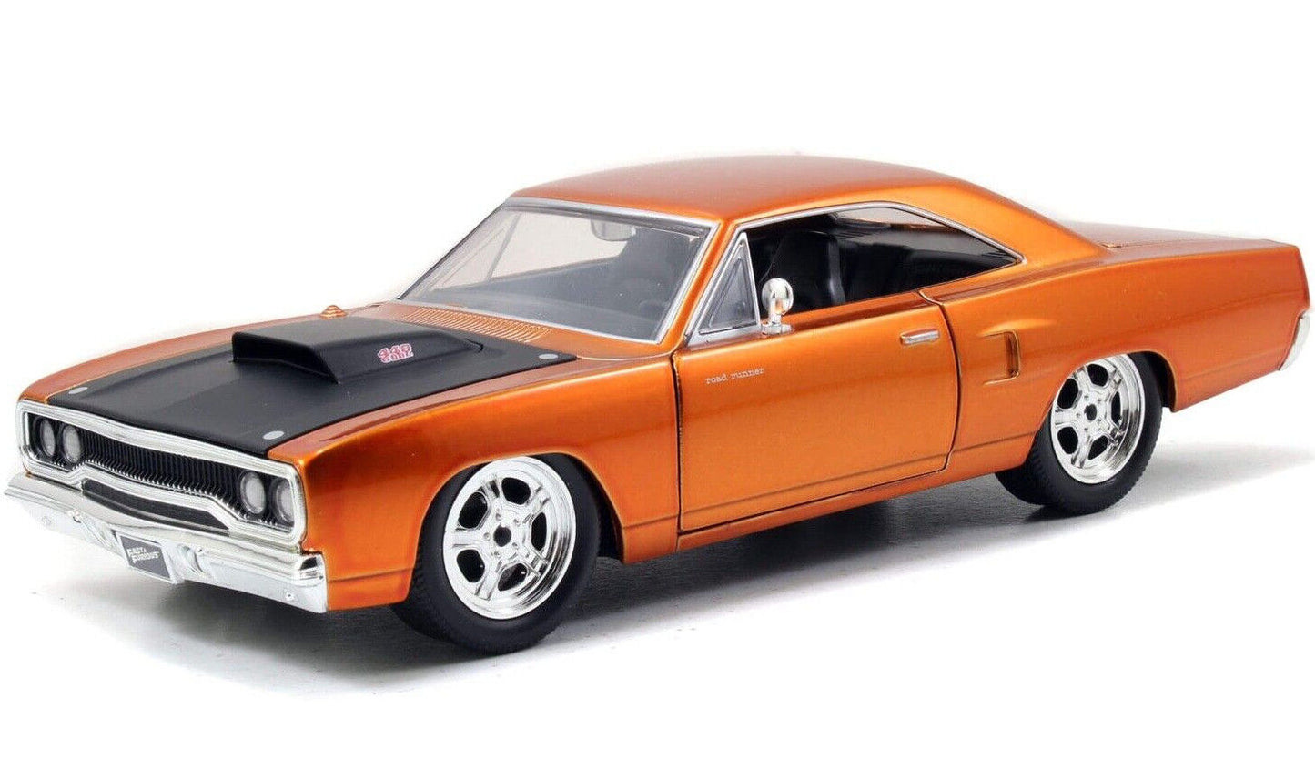 Fast & Furious Dom's 1970 Plymouth Road Runner 1:24 Diecast Model Car Jada