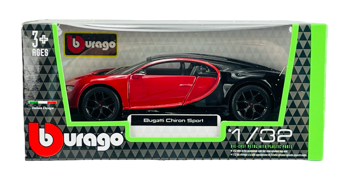 Bburago Bugatti Chiron Sport Red 1:32 Scale Diecast Model Car