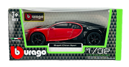 Bburago Bugatti Chiron Sport Red 1:32 Scale Diecast Model Car