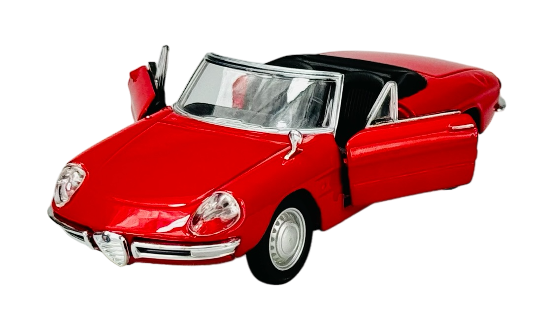 Bburago  1966 Alfa Romeo Spider Red 1:32 Diecast Model Car