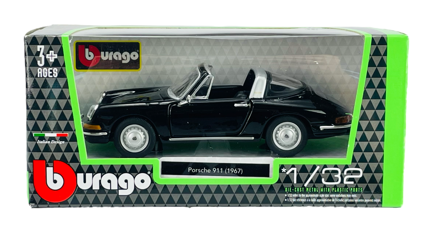 Bburago 1967 Porsche 911 Black 1:32 Diecast Model Car