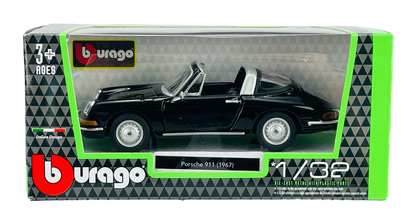 Bburago 1967 Porsche 911 Black 1:32 Diecast Model Car